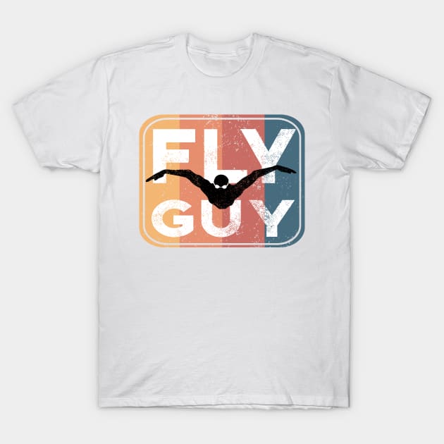 Retro Fly Guy Mens Swimming 1 T-Shirt by atomguy